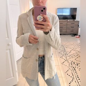 Never worn, with tags, grey Faherty cotton blazer